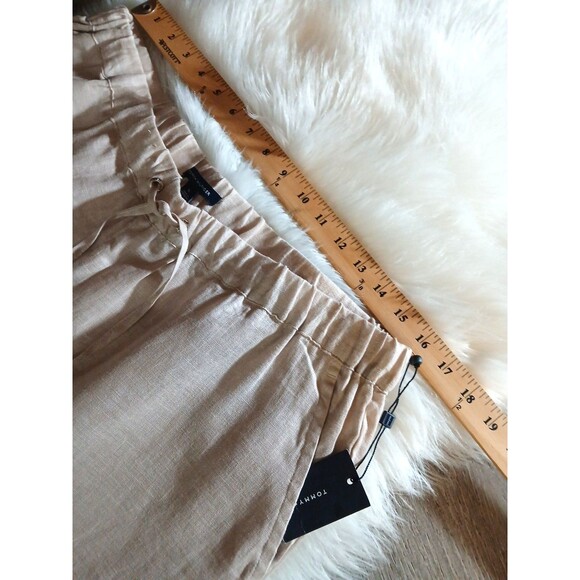 NWT Tommy Hilfiger Saharam Safari 100% Linen Women's Sz 16 Wide-Leg Beige Pants - Picture 8 of 11